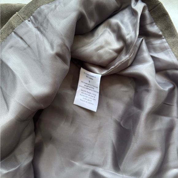 Sage the label green faux suede lace up detail a line skirt small NWT - Picture 9 of 9